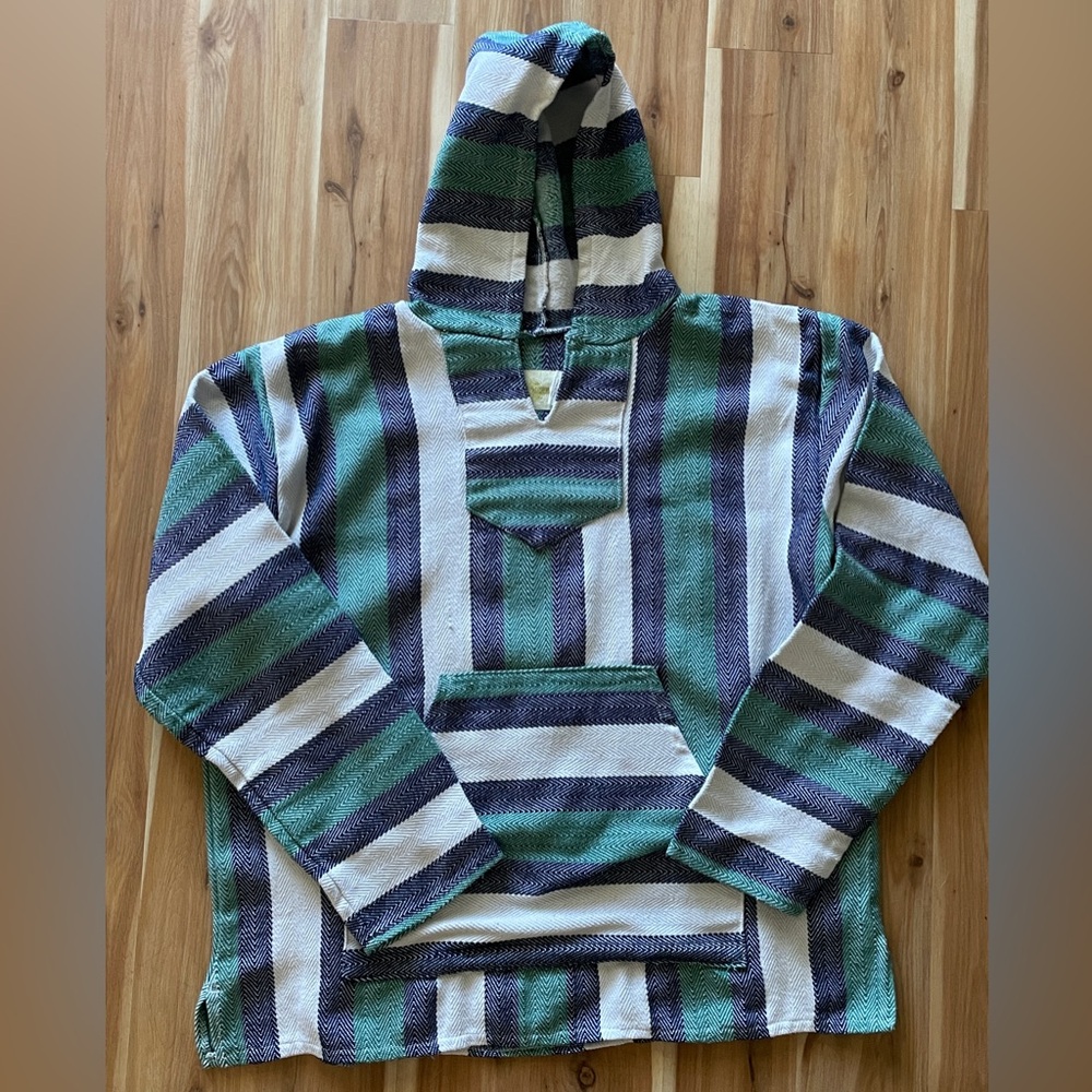 Earth Ragz Woven Baja Pullover Hoodie Men’s XL